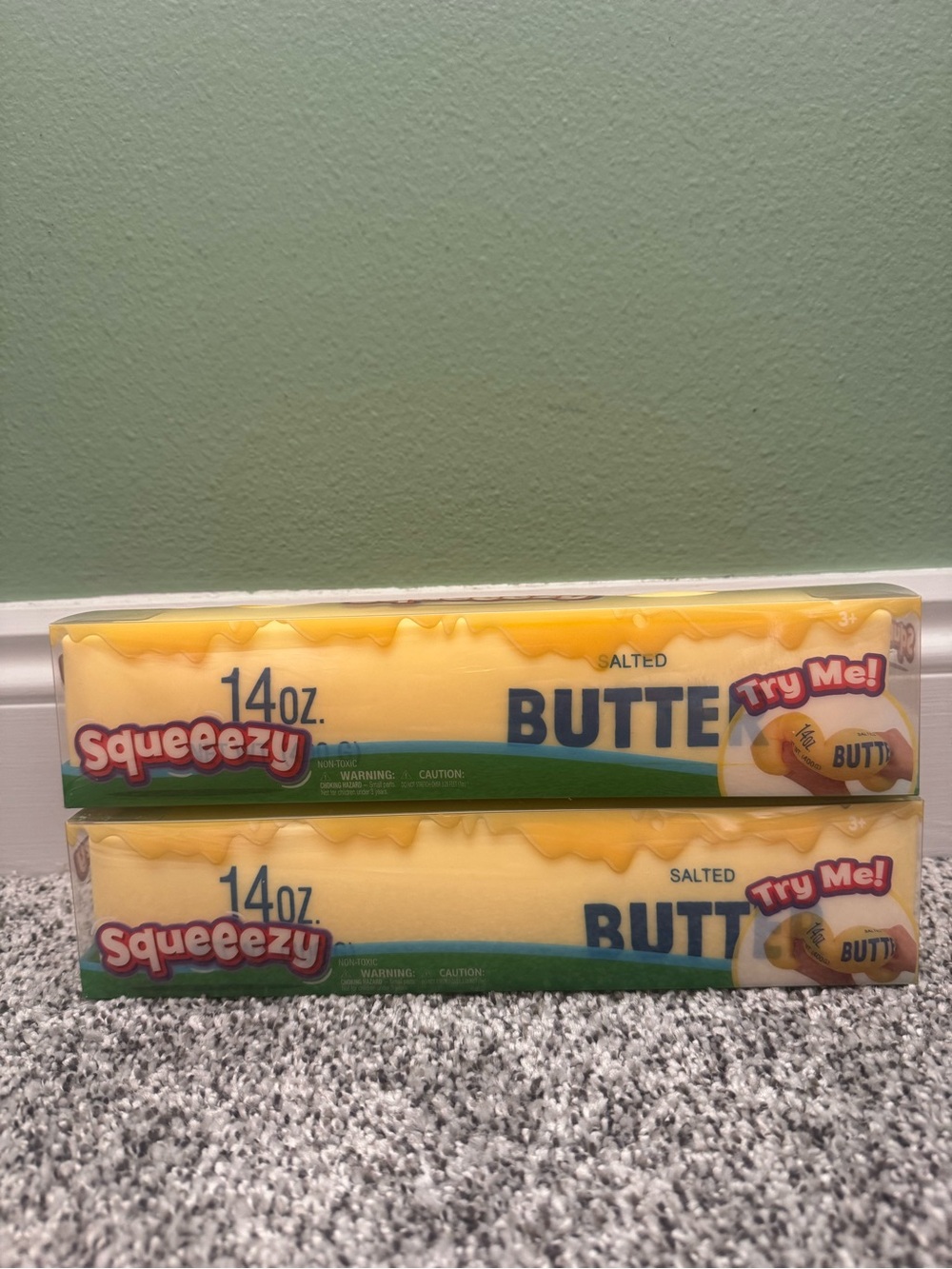 2 Squeezy 14oz Salted Butter Toy Sunny Days Squishy Butter ( lot of 2)
